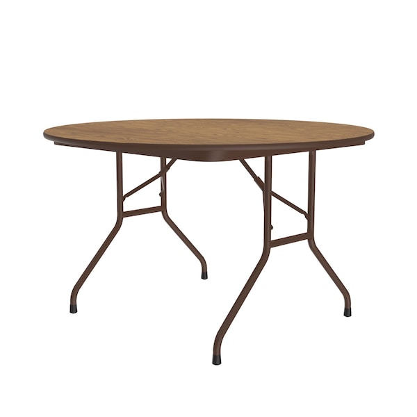 CF TFL Folding Tables 48" Round Medium Oak